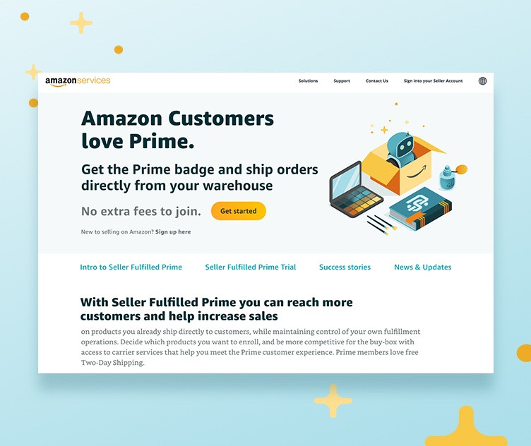 Amazon FBA Seller Fulfilled Prime LEGO Landing Pages